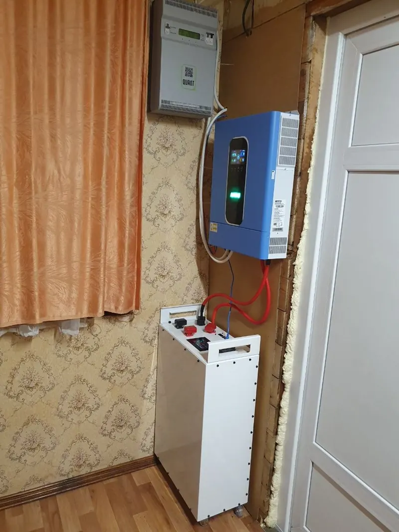 Інвертор і батарея у коридорі, без переробки щита